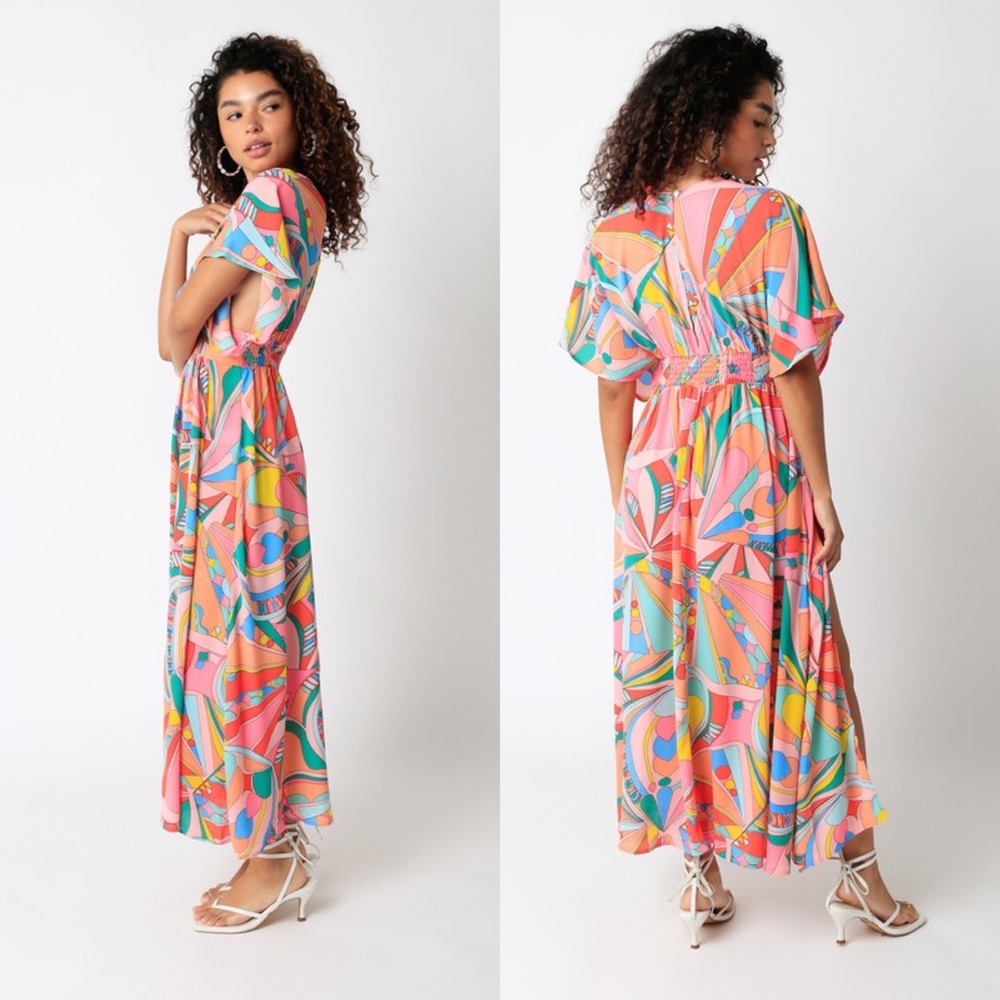 ✨24 HOUR SALE✨ Cocktails in Cabo Printed Maxi Dress - Picture 4 of 8